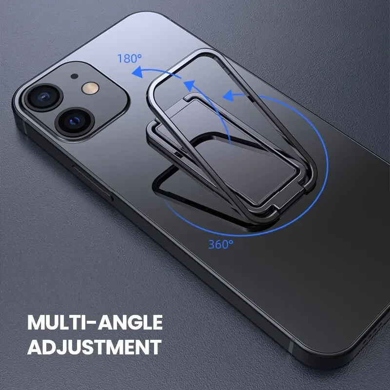 المعادن العالمي البنصر حامل هاتف دعامة حامل حامل هاتف صغير 360 درجة الدورية للهاتف المحمول وسادة الظهر ملصق