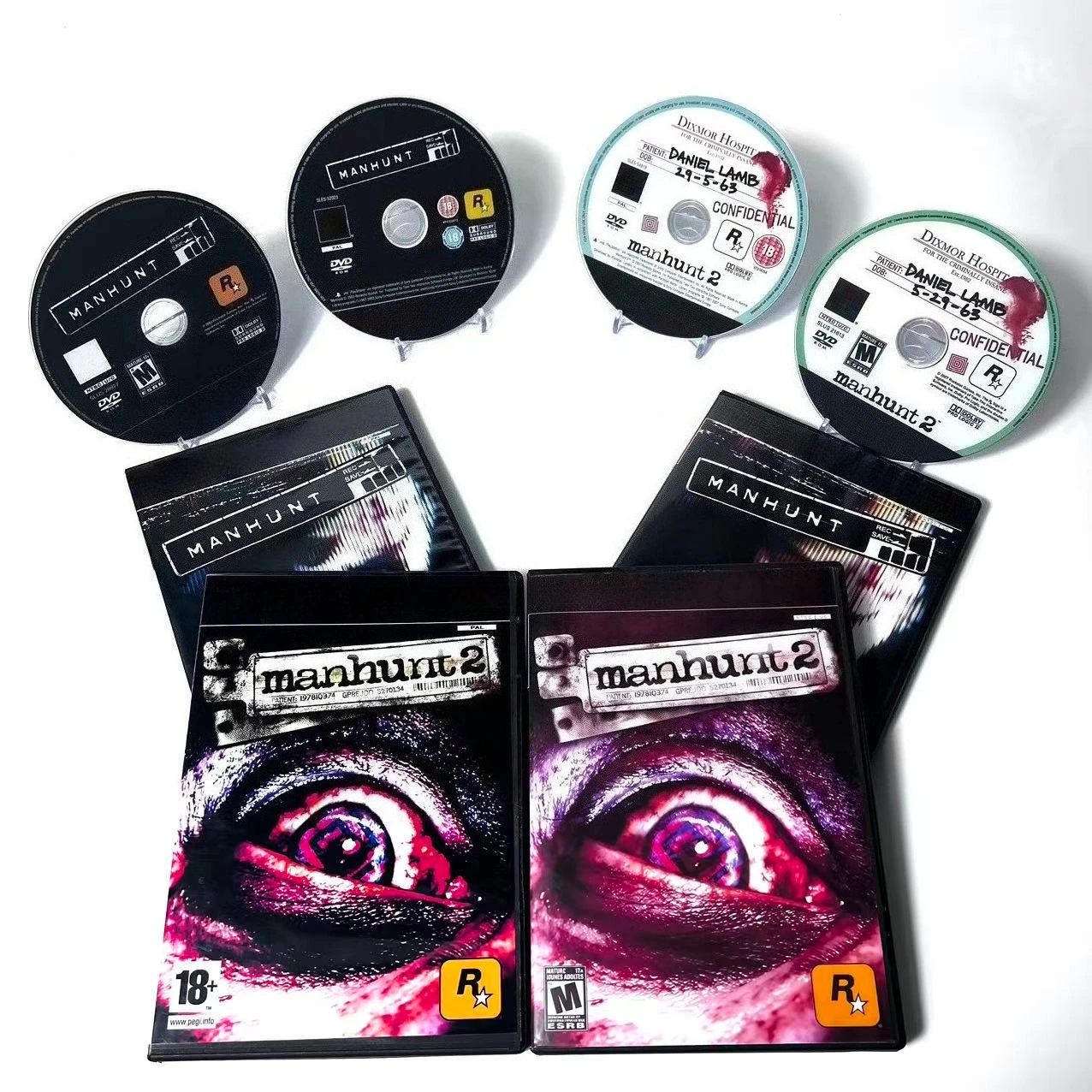 

PS2 Ретро-игровой компакт-диск Manhunt 1/2 NTSC U/C и Pal Версия Копия компакт-диска Цифровой записывающий диск Подходит для прямого считывания разблокировки PS2