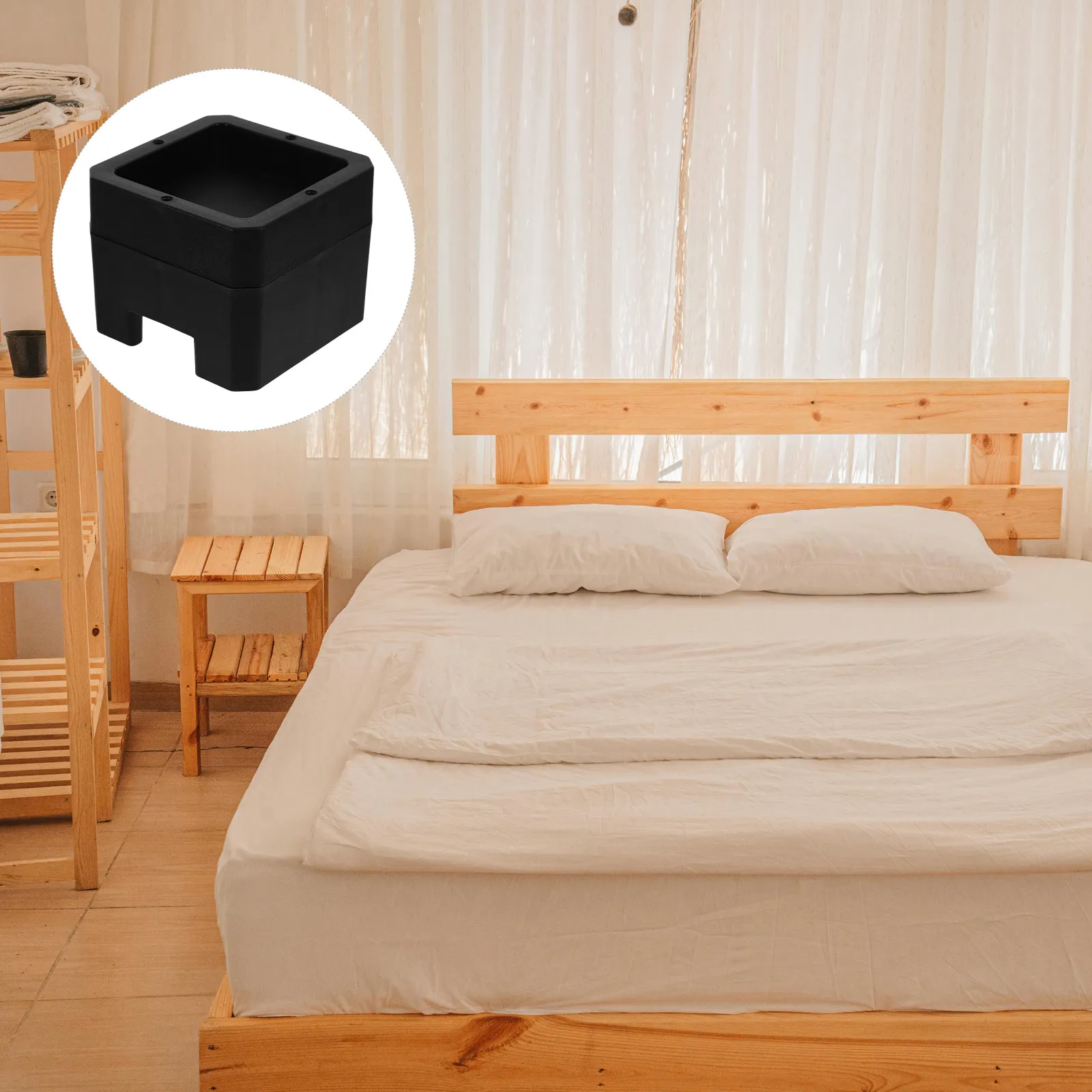 4Pcs Bed Leg Pads Non-Slip Bed Risers Increase Height Prevent Sliding Enhance Stability Protect Floors and Carpets Furniture