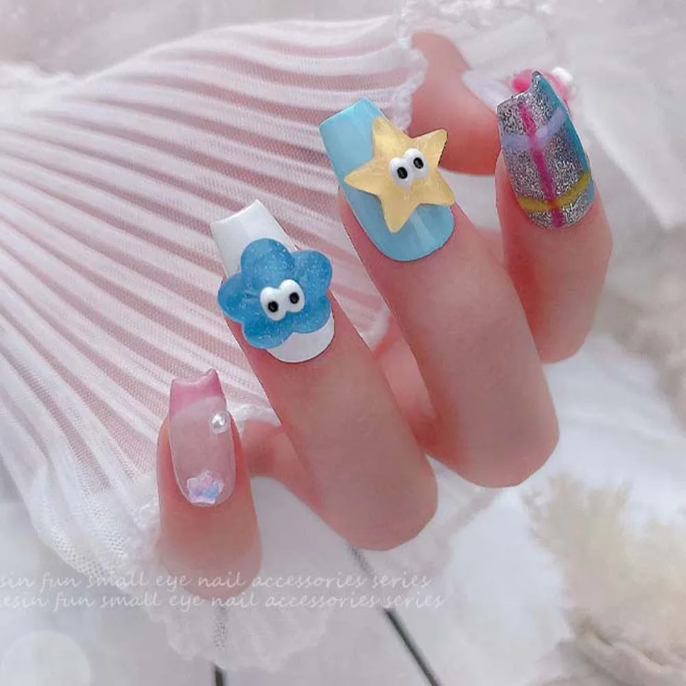 Hars Wolk Ster Love Hearts Manicure Accessoires 3d Nail Art Boren Nagel Steentjes Cartoon Nageldecoraties Nagelsieraden