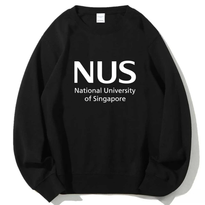 

National University of Singapore Round-neck Hoodie Souvenirs Sweaters School Uniforms Men's and Women's Fashionable Sports Tops