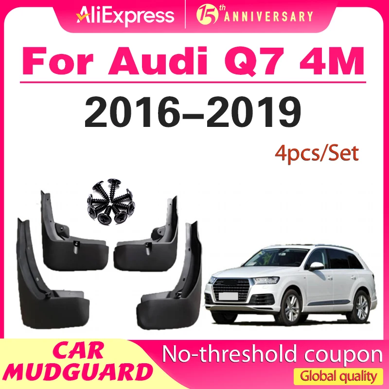 

FOR Audi Q7 4M 2016 2017 2018 2019 Mudguard Fenders Mud Flap Guards Splash Mudflaps Car Accessories Auto Styline Front Rear 4pcs