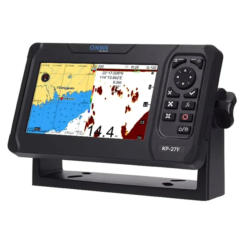 Marine GPS Chartplotter Combo Fishfinder Sonar Waterproof NMEA 2000 Boat Navigation System for Fishing Yacht Sailboat
