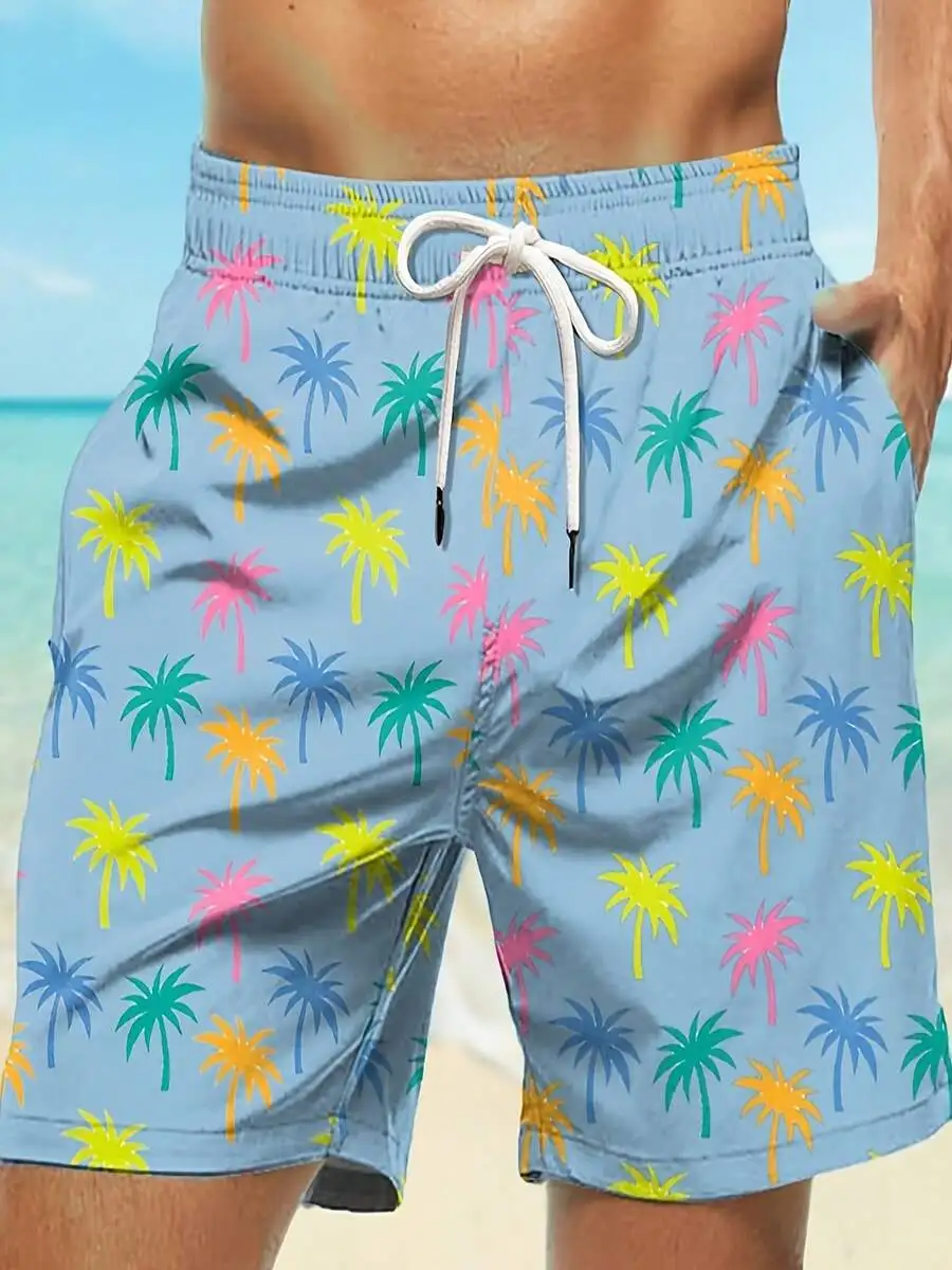 

Mens Digital Print Beach Shorts Stylish Casual Summer Swim Trunks