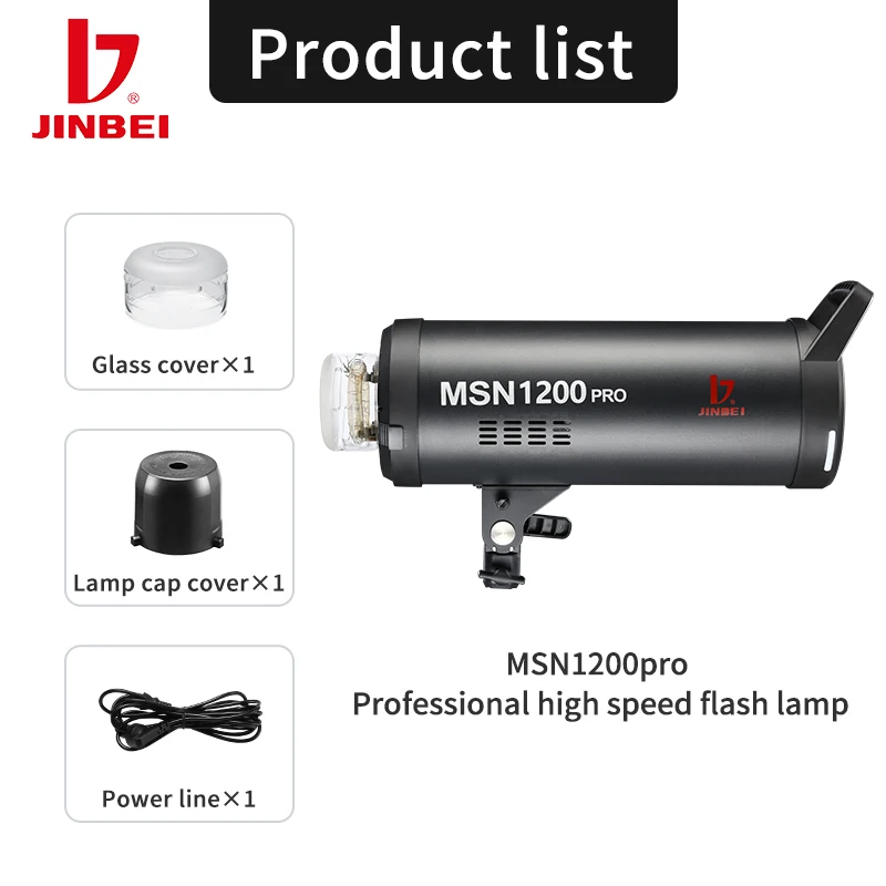 JINBEI MSN 1200PRO 400WS GN110 1/8000s High Speed Powerful Studio Strobe Flash Light for studio high speed shooting