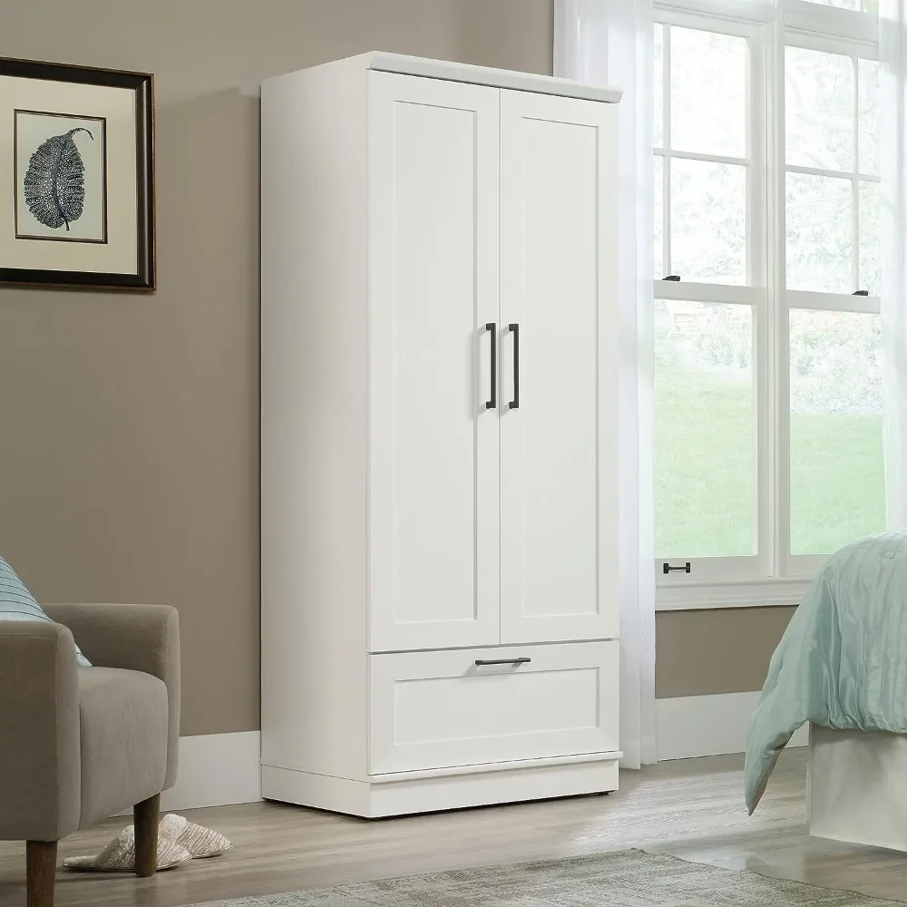 Soft White Finish Closets To Store Clothes Closet for Room Wardrobe/Pantry Cabinets Bedroom Furniture Storage Locker Assembly