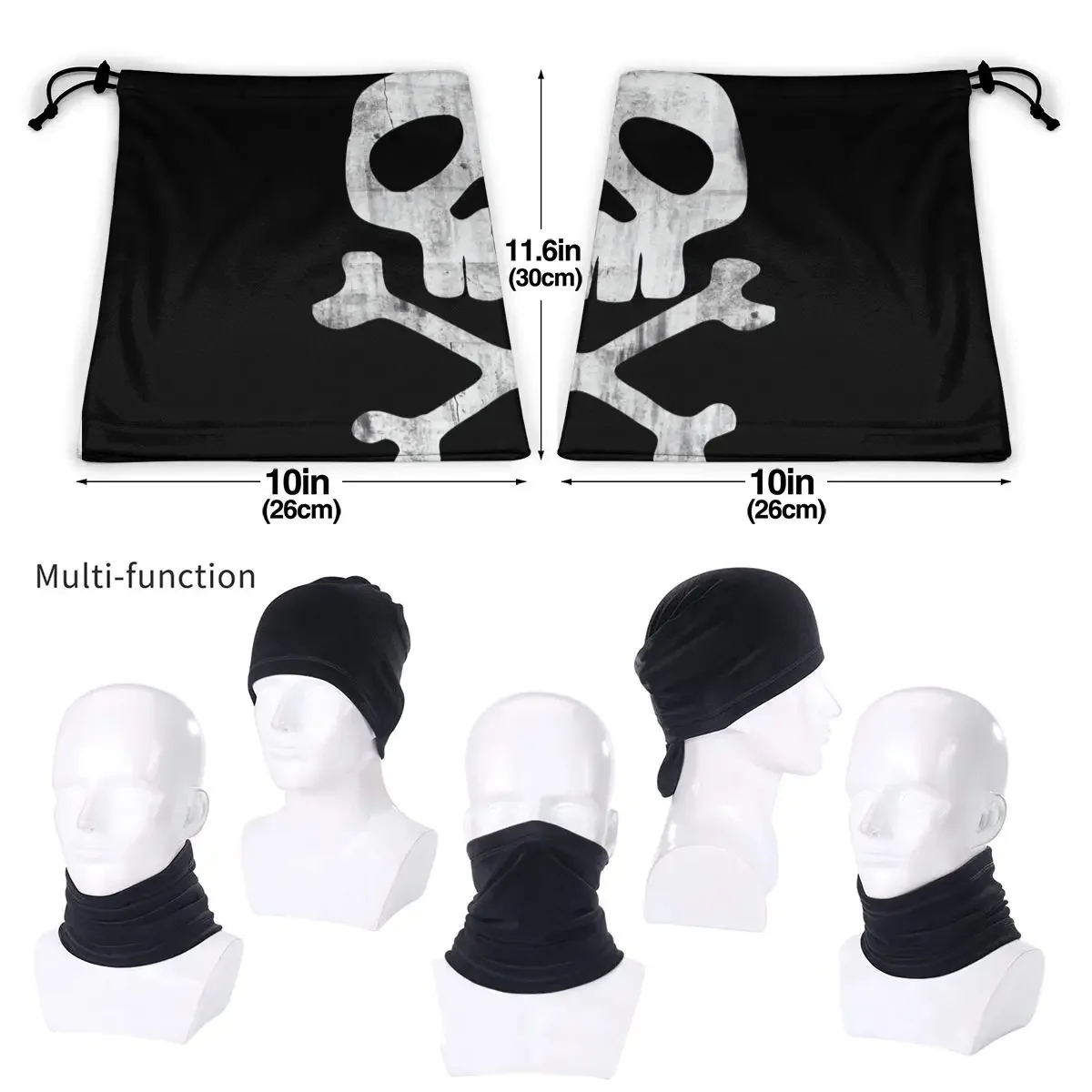 Capitan Harlock Teschio Skull Arcadia Jolly Roger Cartoni Microfiber Neck Gaiter Bandana Scarf Fashion