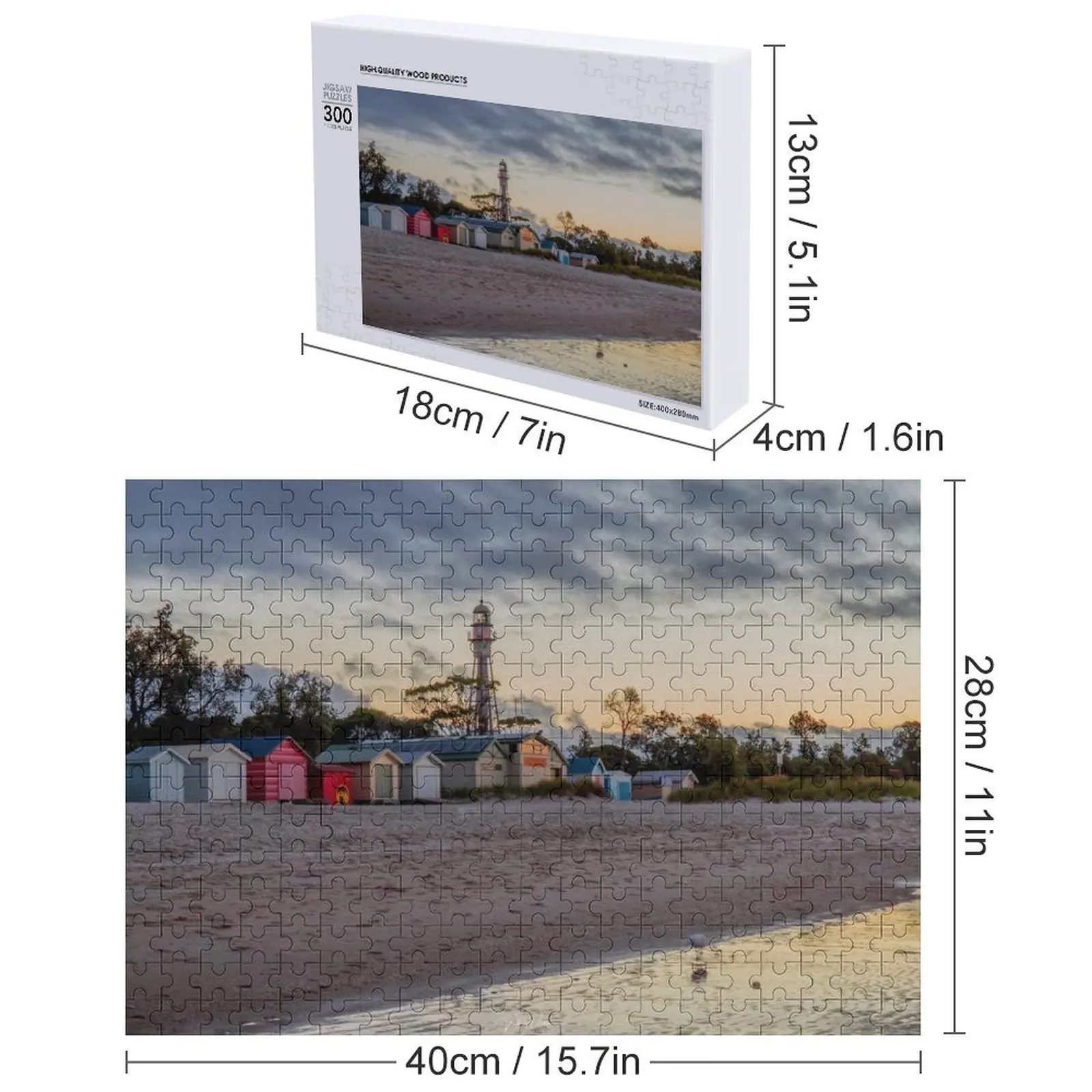 شاطئ ماكراي، شبه جزيرة مورنينجتون، فيكتوريا، أستراليا. أحجية الصور المقطوعة Iq Woodens للبالغين مخصصة لألغاز الأطفال