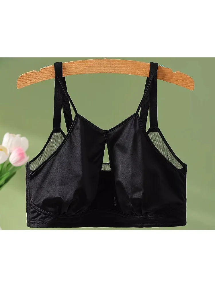 Plus Size Full Cup Ultra Thin Bra For Curvy Women,Sexy Anti-Protrusion Wireless Bra,Slim Shoulder Straps Soft Comfort Daily Wear
