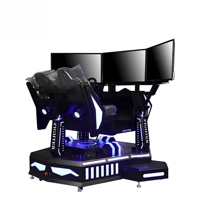 منصة الحركة الكهربائية ثلاثة شاشات 3 محاور مغامرة VR سباق السيارات محاكي لمركز التسوق العام الداخلي/الخارجي #2