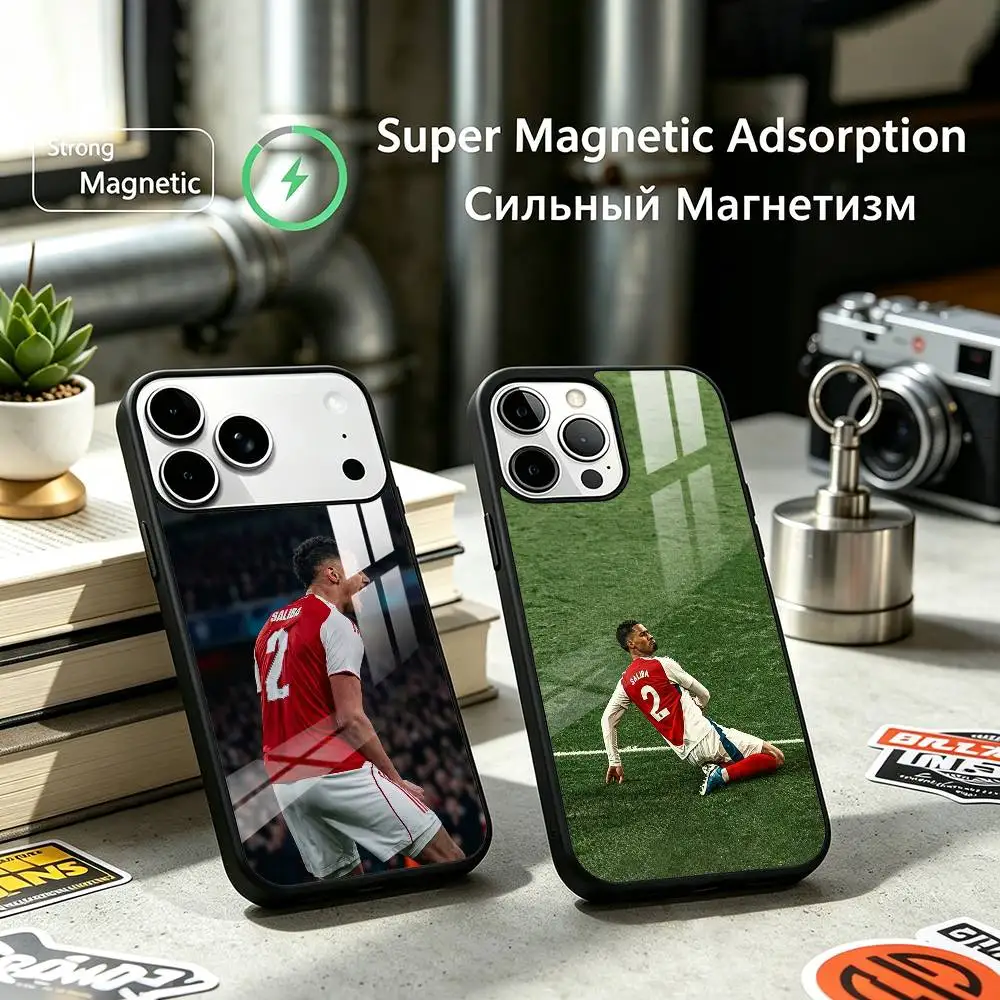 Trending Soccer Star William Saliba Phone Case For iPhone17,16,15,14,13,12 Plus,Pro Compatible with magnetic wireless charging
