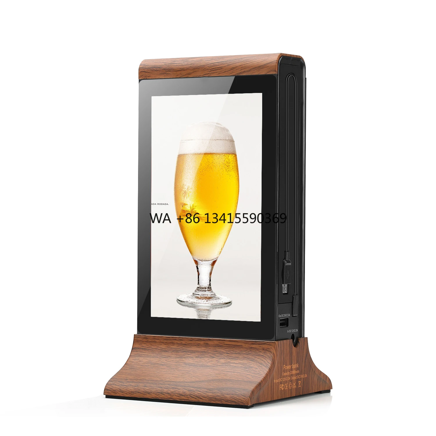 

Remotely Control CMS Table Top Restaurant Digital Marketing Tabletop Wifi Advertising Displays 7 Inch Lcd Advertising Player