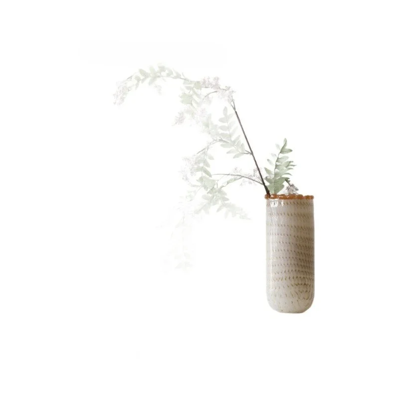 

Home light luxury high-grade Doudou cylindrical flower device large diameter glass vase