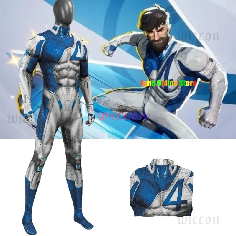 

Rivals Reed Richards Косплей Супергерой Спандекс Зентаи Боди Наряды Мистер Фантастический Комбинезон Хэллоуин Карнавальные Вечерние Наряды