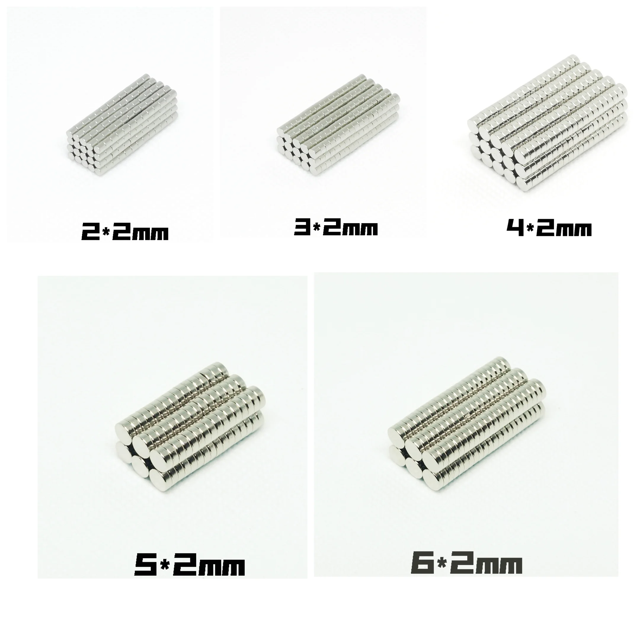 

2-100pcs Super Powerful Strong Permanent Magnetic Imanes 10*2 12*2 15*2 18*2 20*2 30*2 40*2mm N35 NdFeB 2mm Neodymium Magnets