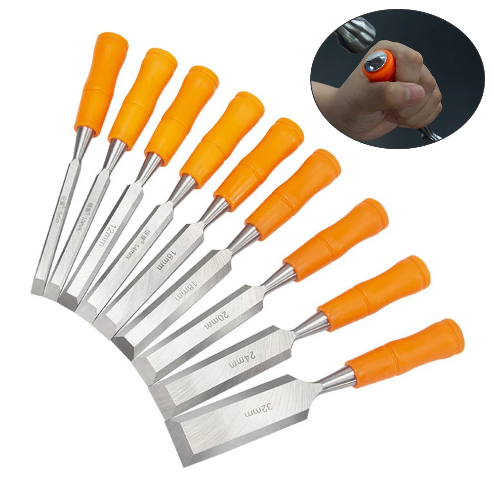 1pcs Professional Wood Chisel Steel Woodworking Cutter Carving Chisel DIY Carpenter Tool Carving Flat Shovel Hand Tool