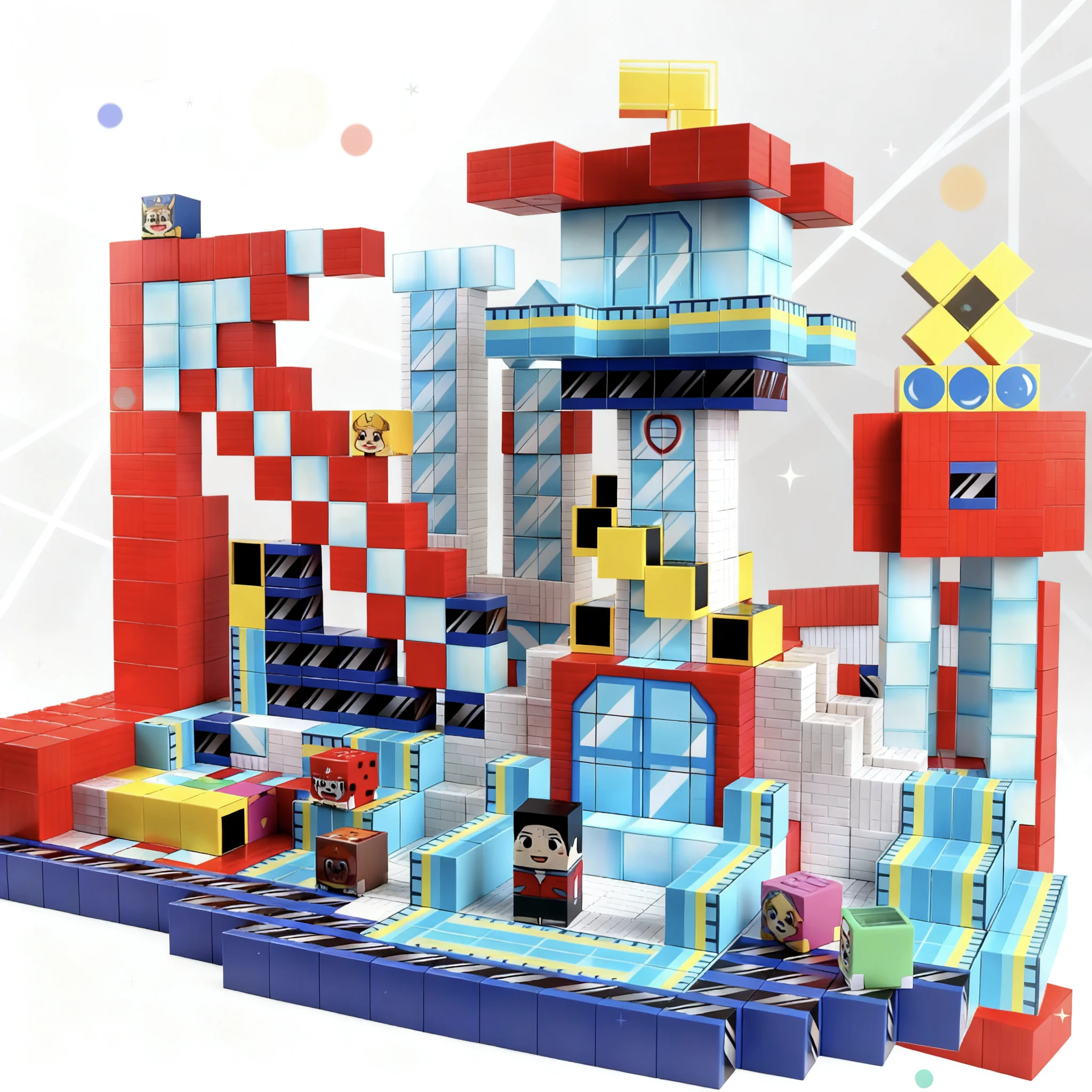 25-160 stuksMagnetische blokken (magnetische kubussen) – STEM-speelgoed voor kinderen 3+. Stapelbare, perfecte Halloween-/kerstcadeaus voor jongens en meisjes