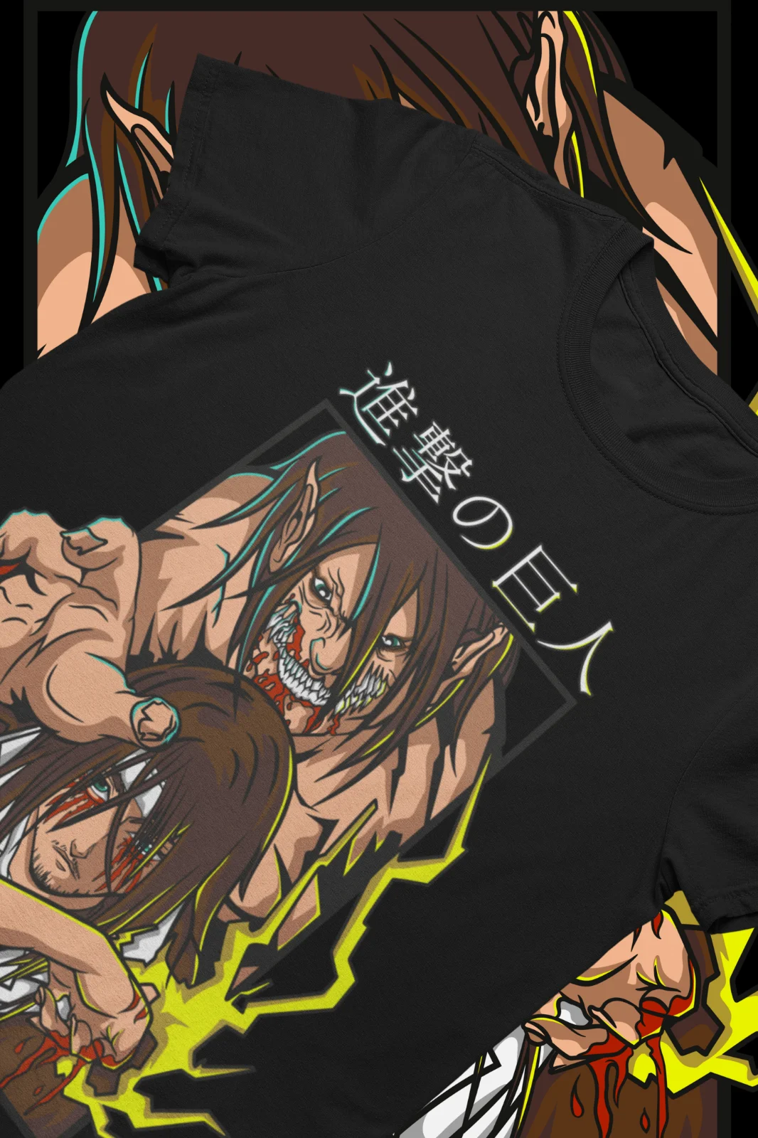 เสื้อ Eren yeager, เสื้อยืดก่อตั้งไททัน, โจมตีไททัน, shingeki NO kyojin