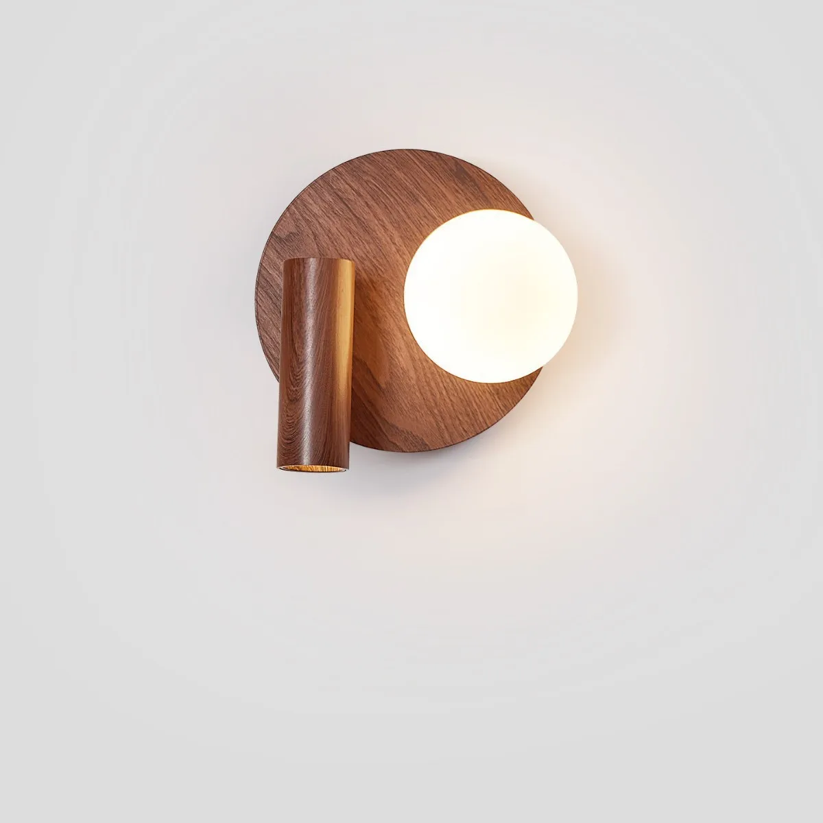 Walnut Pattern Retro Adjustable Angle Spotlight Bedroom Living Room Aisle Background Wall Light Medieval Bedside Wall Lamp