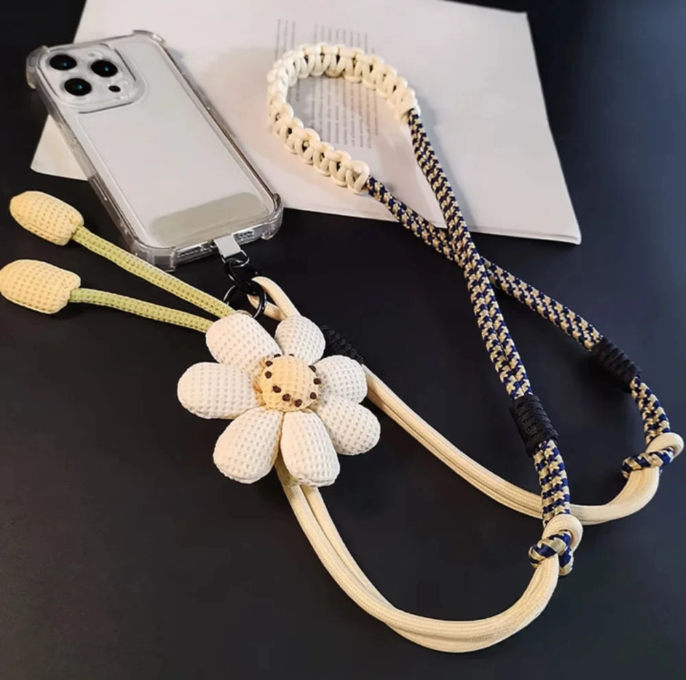Tali Lanyard Universal untuk Ponsel Bergaya Kartun, Tali Selempang Panjang, Aksesoris Gantungan Dekoratif Kartun
