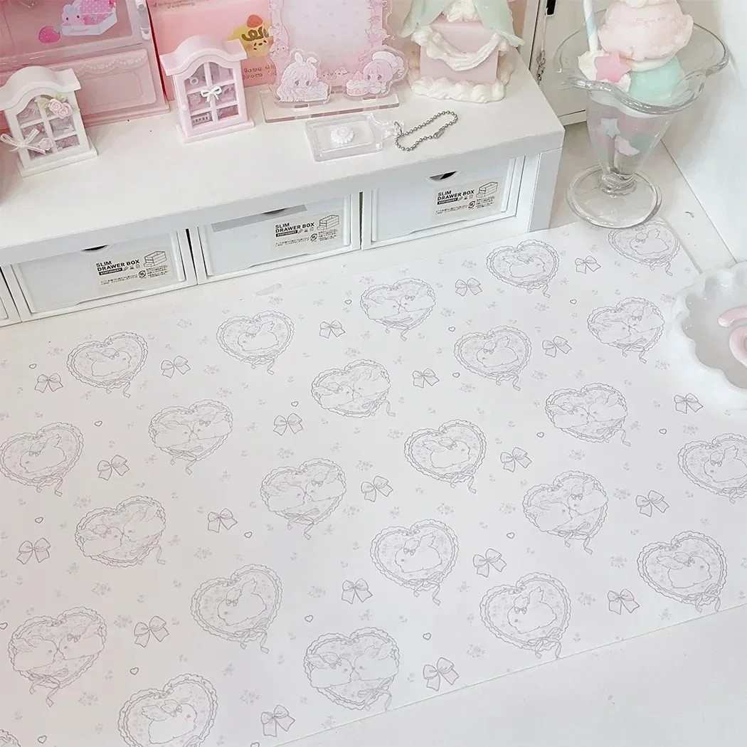 Kawaii coelho rosa bonito coelho couro tapete de mesa protetor de mouse grande mouse pad casa & escritório tapete de mesa de couro do plutônio portátil mouse pad