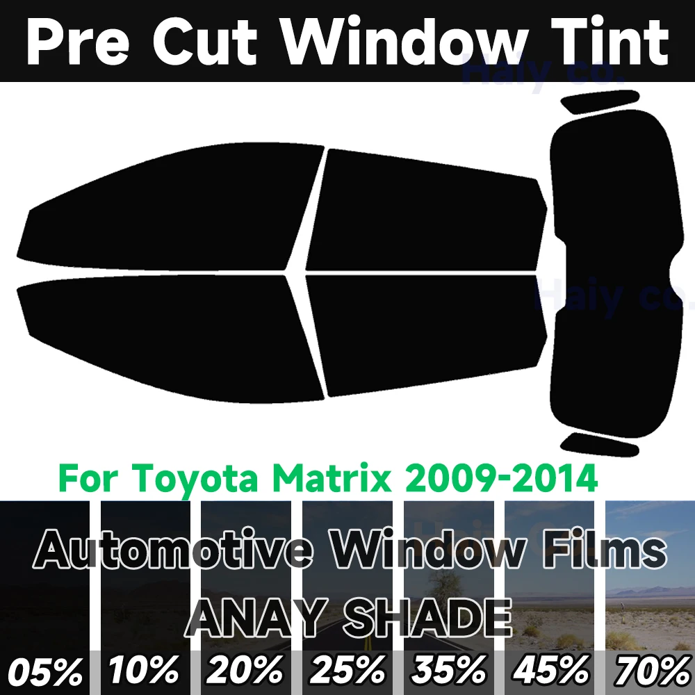 For Toyota Matrix 2009-2014 Window Tint PreCut Car All Sides Sun UV Blocking Heat & Glare 2Ply Window Protector Films Shade