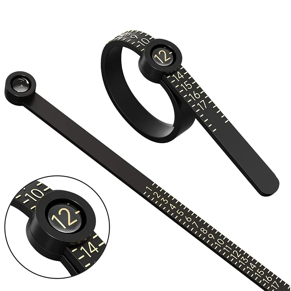 Ring Sizer Measuring Tool With Magnifier US UK EU HK Ring Size Gauge Jewelry Measuring Accessories