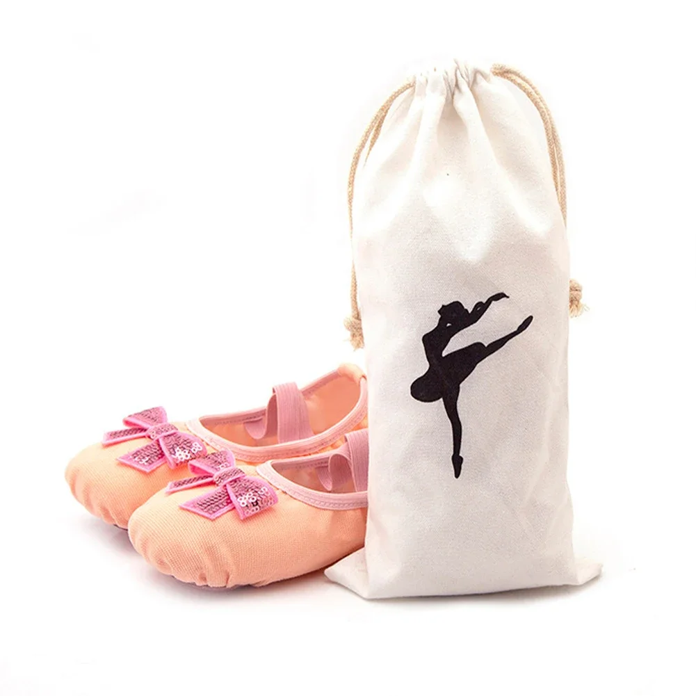 15X30CM Large Capacity Children\'s Ballet Shoes Storage Bag Spiny Cloth Double Drawstring Phone Dance Supplies Storage Package