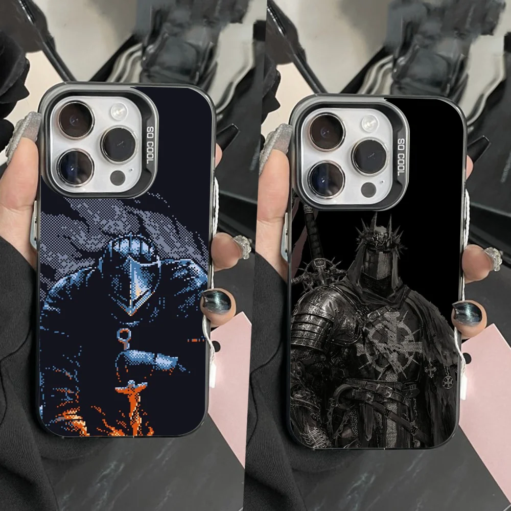 

D-Dark S-Souls Game Phone Case For iPhone 16,15,14,13,12,11,Pro,Max,Plus,Mini,XS,SE Anti Fall Black Matte Hard Bumper