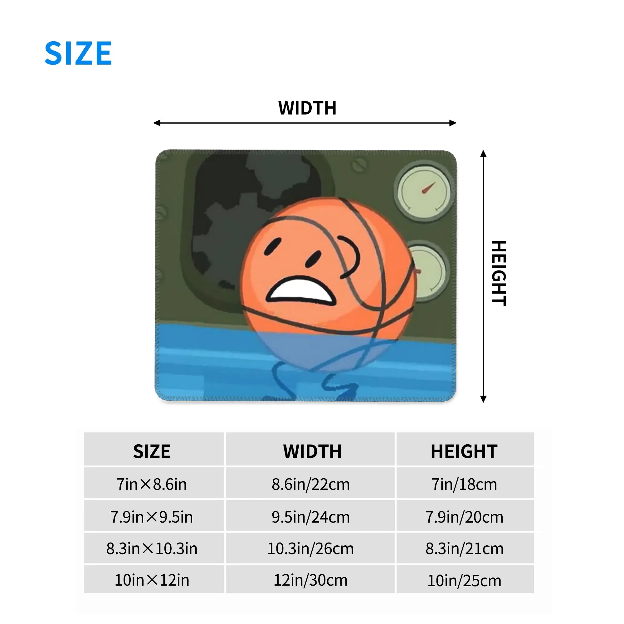 Battle for Dream Island BFDI Basketball Mouse Pad Computer Keyboard Mouse Mat Gamer PC Laptop Desk Mat Accessories Table Mats