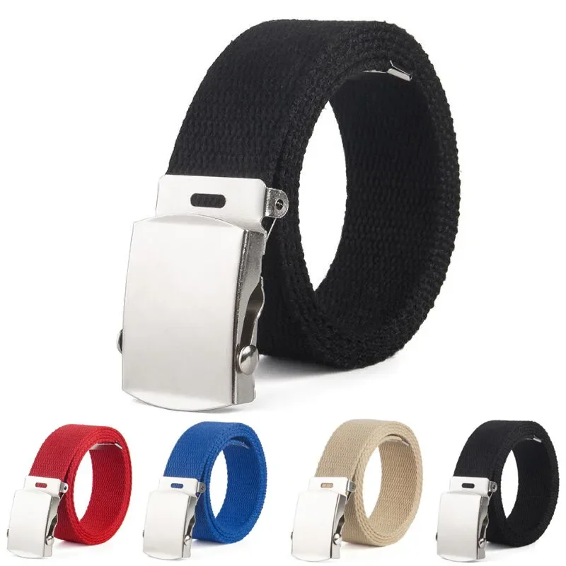 Cinturones de lona de 2,5 cm para hombre y mujer, diseño de lujo para niños, niños y niñas, cinturón de entrenamiento al aire libre, cintura de