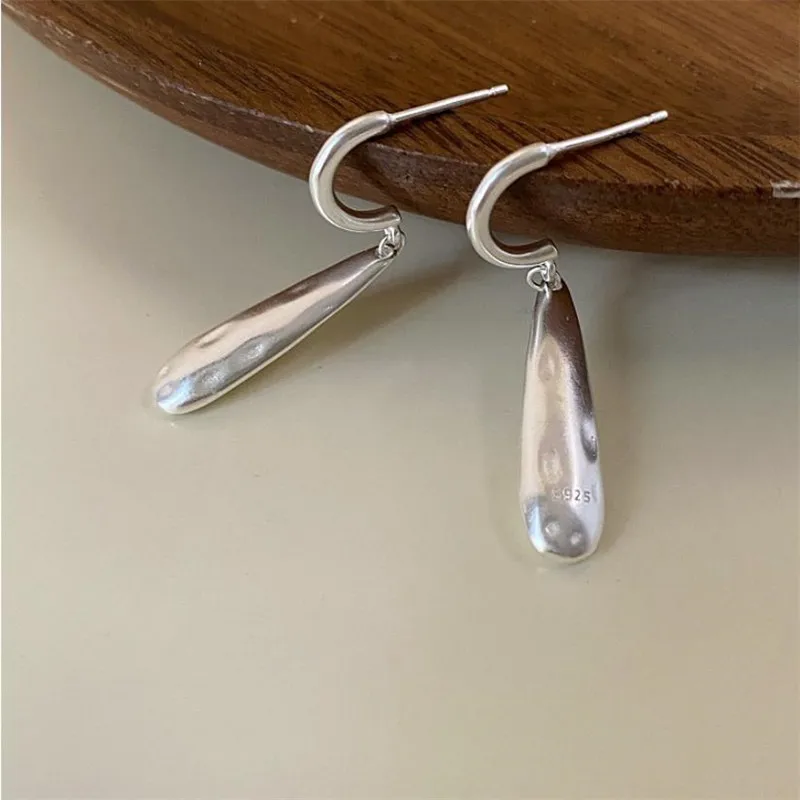 Fashion Silver Plated Water Drop Earrings For Women Girls Minimalist Trendy Classic Elegant Party Jewelry Gifts e535