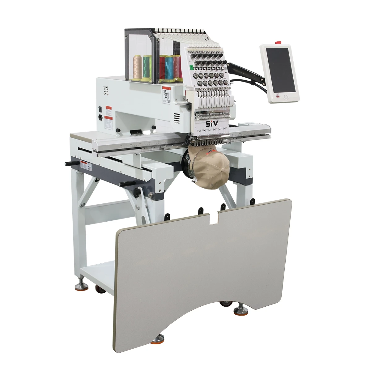 ماكينة تطريز برأس واحد أوتوماتيكية عالية السرعة SIV تطريز تي شيرت مسطح محوسبة للخياطة والتصميم