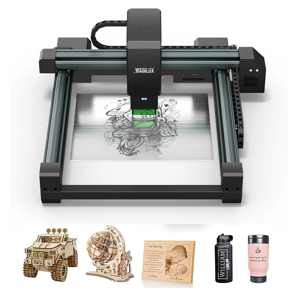 Wainlux L3 10W Laser Engraver Machine Auto-focus Cutting printe APP/PC Portable Engraving Machine For DIY 225*275mm Working Area