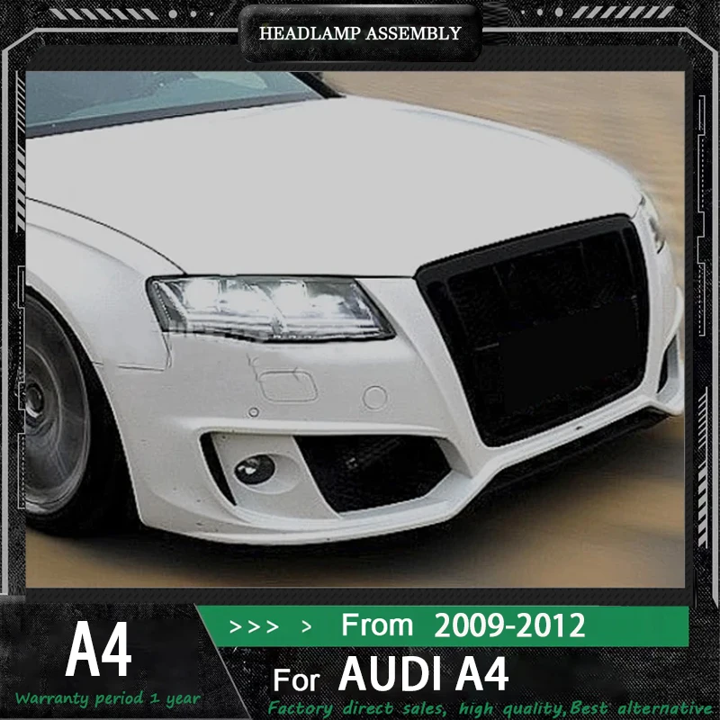 

Автомобильные стайлинговые фары для Audi A4 A4L B8 ALL светодиодные фары 2009 2010 2011-2012, фары Drl, линзы проектора, автомобильные аксессуары