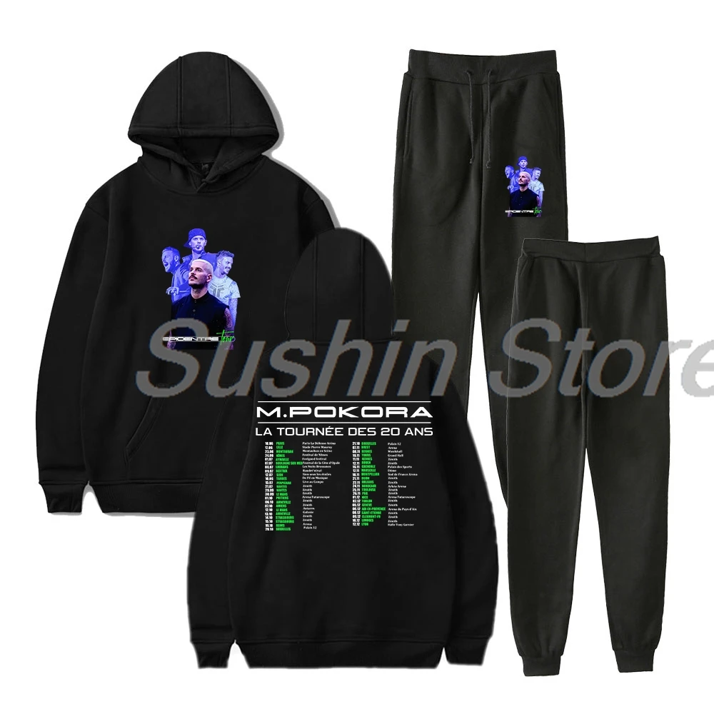 

Matt Pokora Epicentre Tour 2024 Pullover Hoodie Jogger Pants Two Piece Set Sweatshirts+Sweatpants Women Men's Set