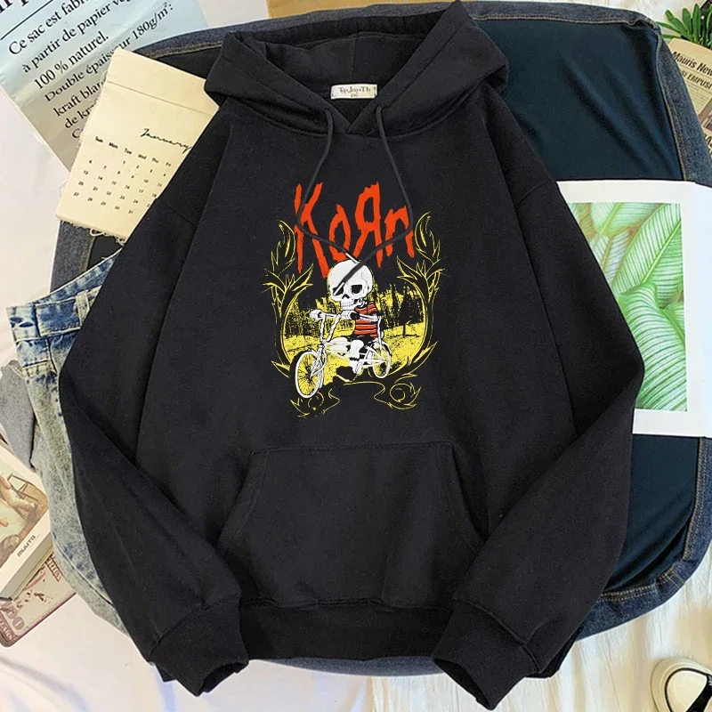 Korn Band Aesthetic Hoodie Heavy Mental Funko Pop Winter Men Hoodie Soft  Printed Sweatwear Couple Fleece Regular Fit Hoodie