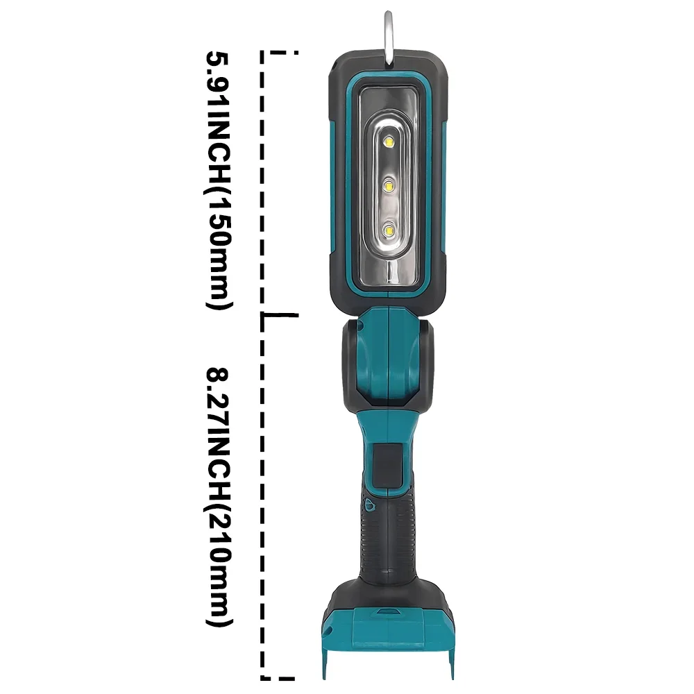 PATUOPRO Rechargeable Work Light Cordless Foldable Flashlight Portable Lantern Spotlight For Makita 18V Battery (No Battery)