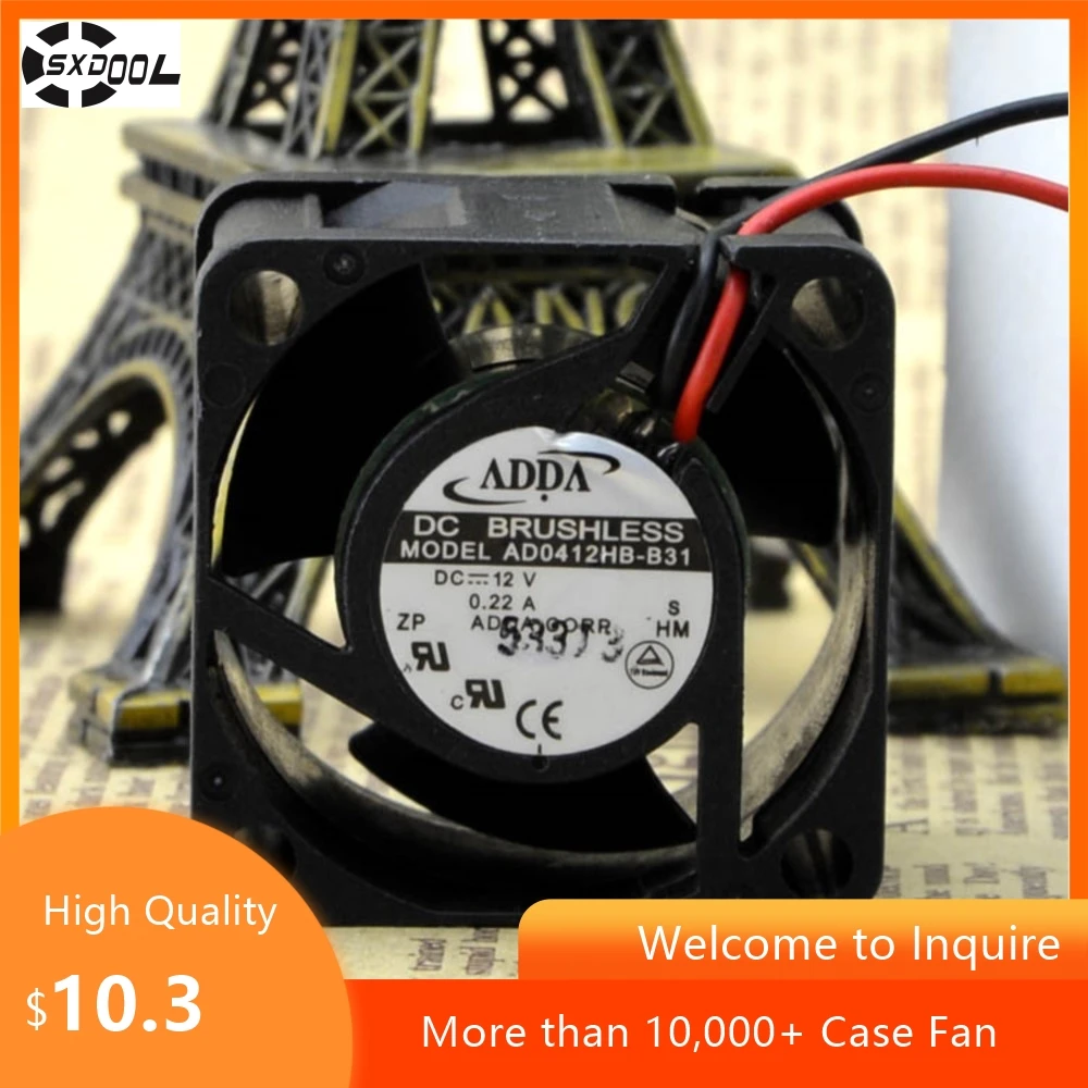 AD0412HB-B31 40mm Fan for ADDA 40X40X28mm DC 12V 0.22A 4CM 1U Case Chassis Ball Cooling Fan