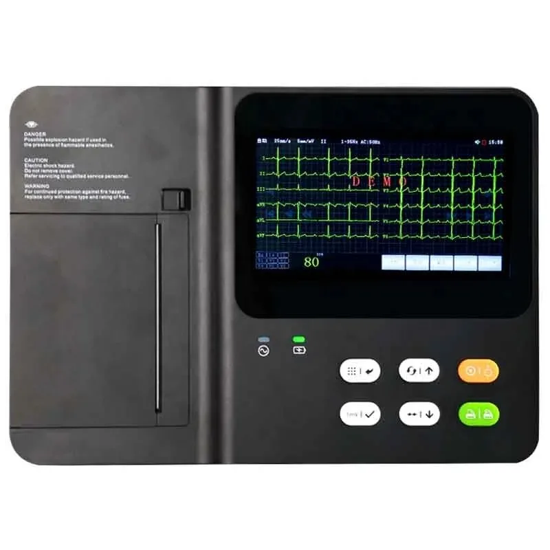 

Pet Vet EKG Machine for Dogs And Cats 7-Inch LCD Display 6 Channels Printer Veterinary Heart Monitoring Equipment
