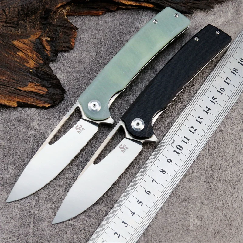 

Pocket Folding Knife Sitivien ST126 Real D2 Blade G10 Handle Quality Kitchen Outdoor Camping Hunting Carry Survival EDC Knives