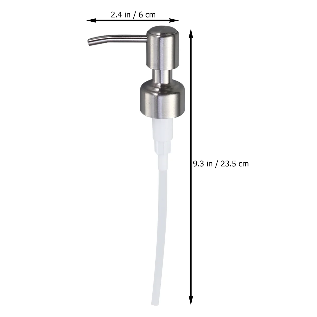 

1Pcs Stainless Steel Soap Dispenser Pump Replacement Premium Rust Free 304 Material for Shampoo Lotion Bottles Modern Bathroom