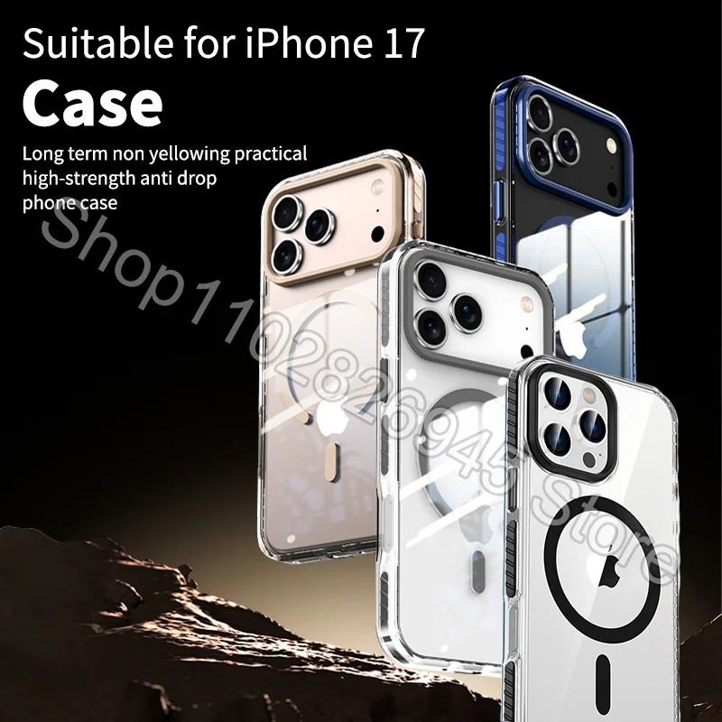 Custodia per telefono trasparente per IPhone 17 Pro Max 16 15 14 13 12 Cover posteriore morbida