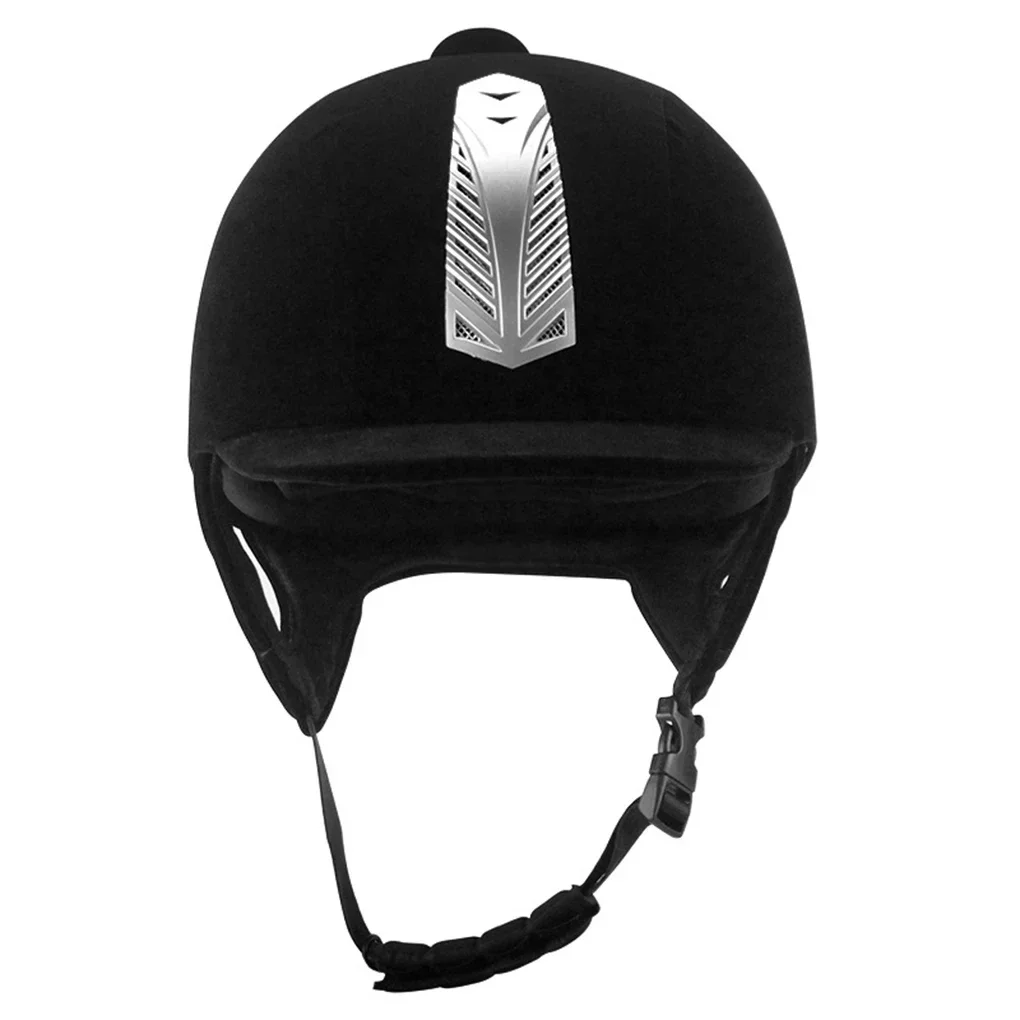 Casco para montar a caballo para hombres, mujeres y niños, protección de seguridad ABS duradera y transpirable, media cubierta, 52-62cm