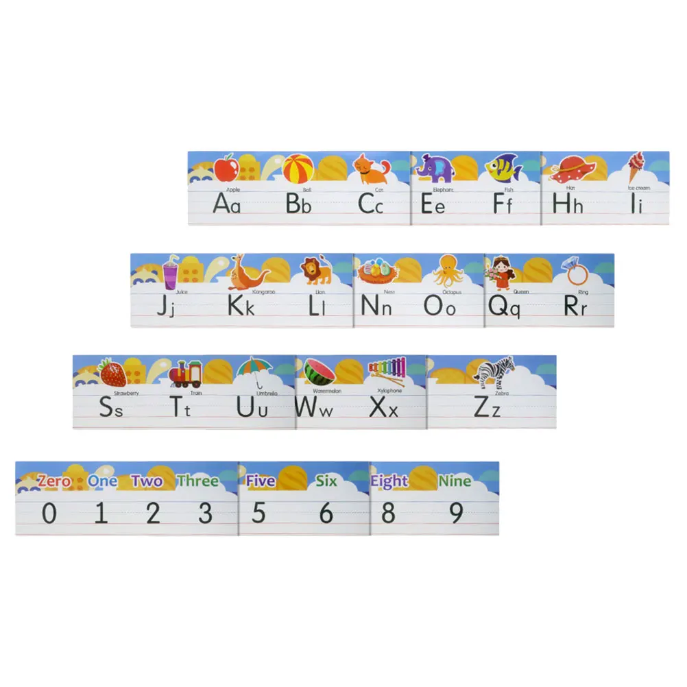 

Alphabet Number Bulletin Board Double Sided Adhesive Design Classroom Decor Letters Numbers English Wall Toy Kids Teaching Aid