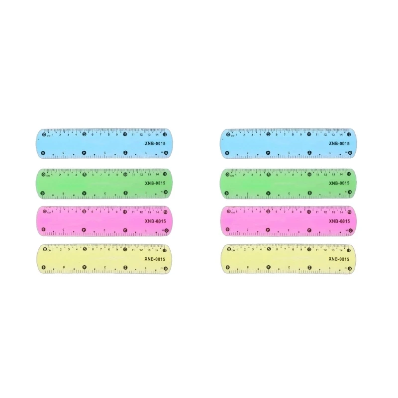 15 センチメートル柔軟なソフトストレート定規クリアブックマークプラスチック文具壊れにくい学生工芸品縫製