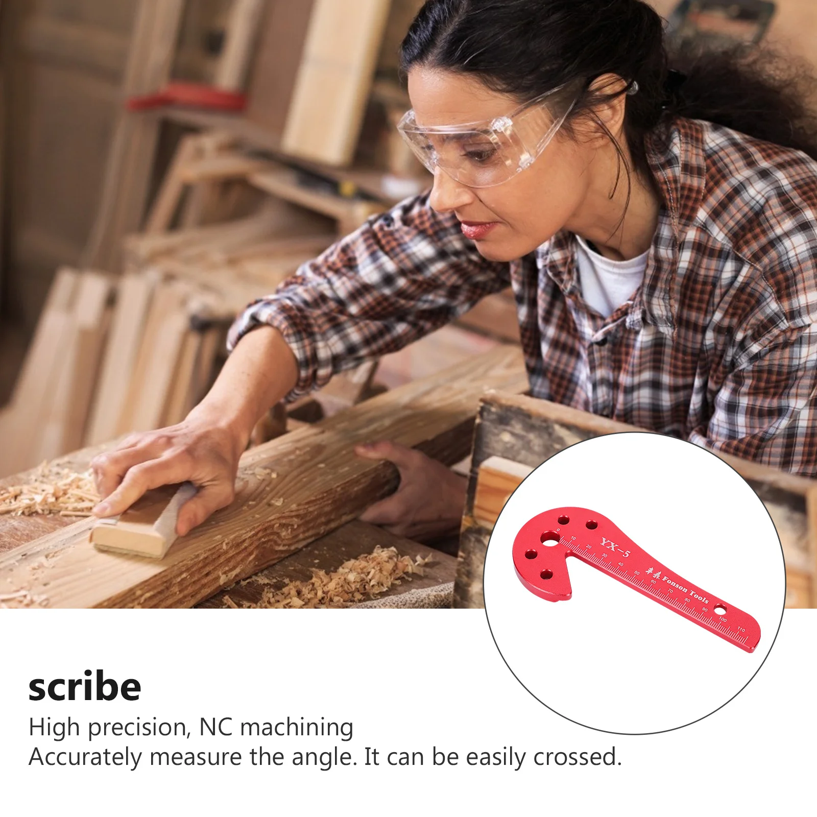 

Center Scriber for Woodworking 45 90 Degree Marking Gauge with Precision Cnc Machined Aluminum Alloy Body for Accurate Line