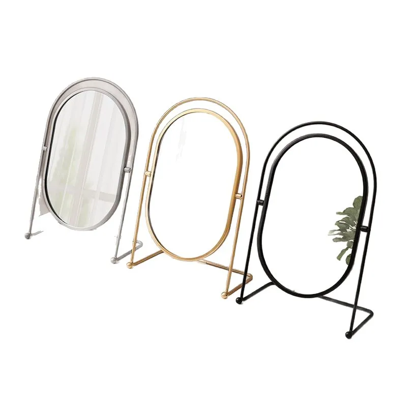 

Desktop makeup Home dressing Dormitory female student single-sided mirror Simple portable Rotation