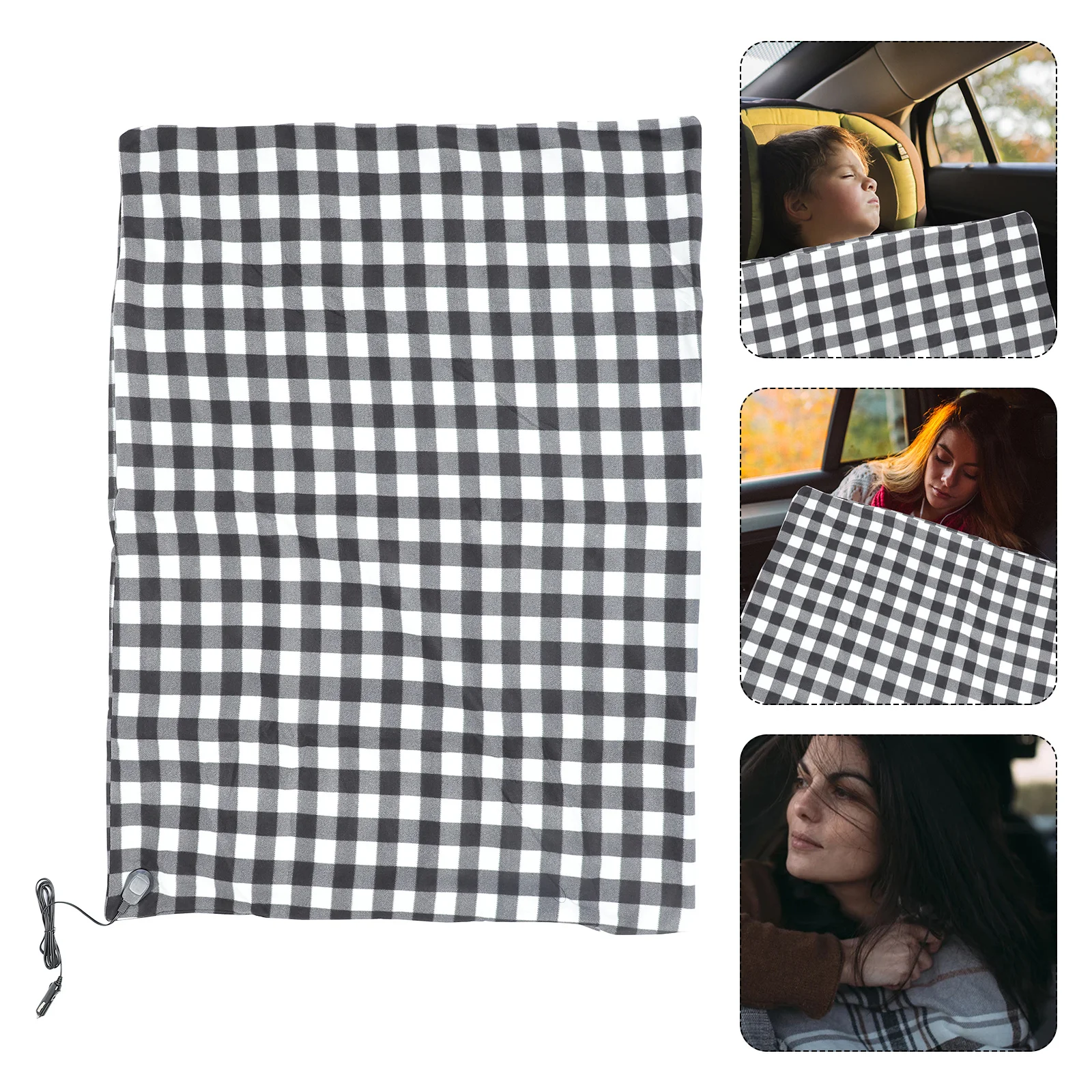 

Автомобильное одеяло с подогревом, 12 В, электрическое автомобильное электрическое одеяло, термостат с быстрым нагревом, отсечка безопасности для зимних путешествий