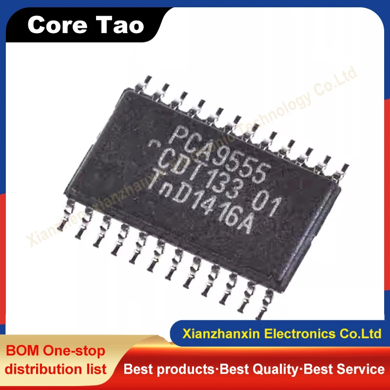 5pcs/lot  PCA9555PWR PCA9555PW PCA9555 TSSOP24 Extender logic ic chips